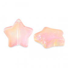 Glass bead 13mm Star - Peach pink
